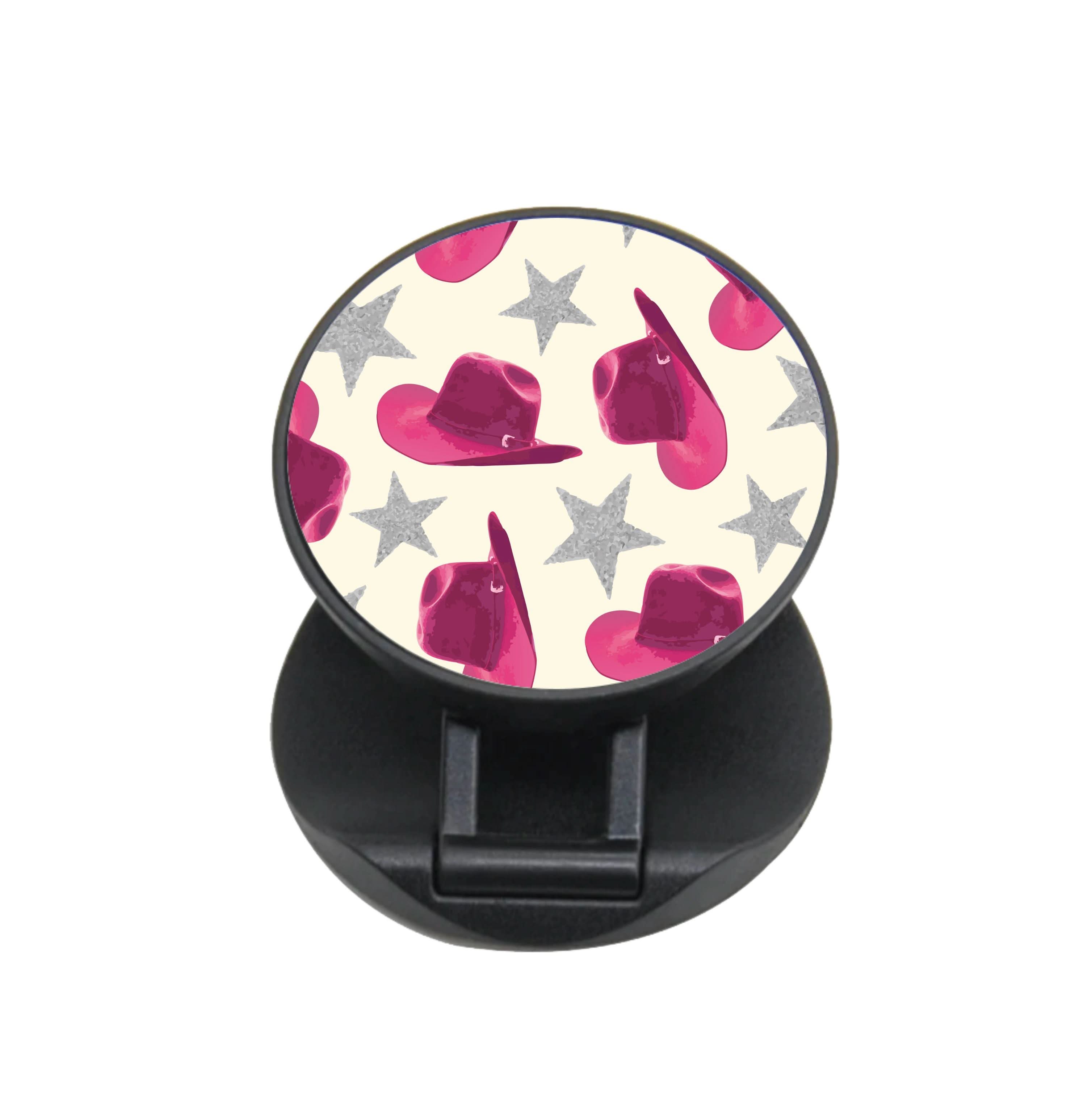 Pink Cowboy Hats And Stars Pattern FunGrip