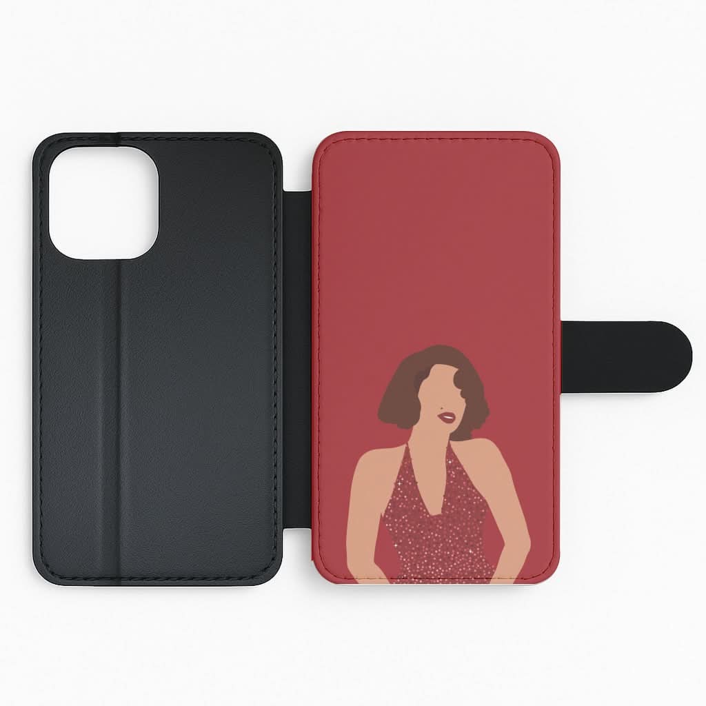 Red Sparkly Dress Flip Phone Case