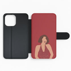 Red Sparkly Dress Flip Phone Case