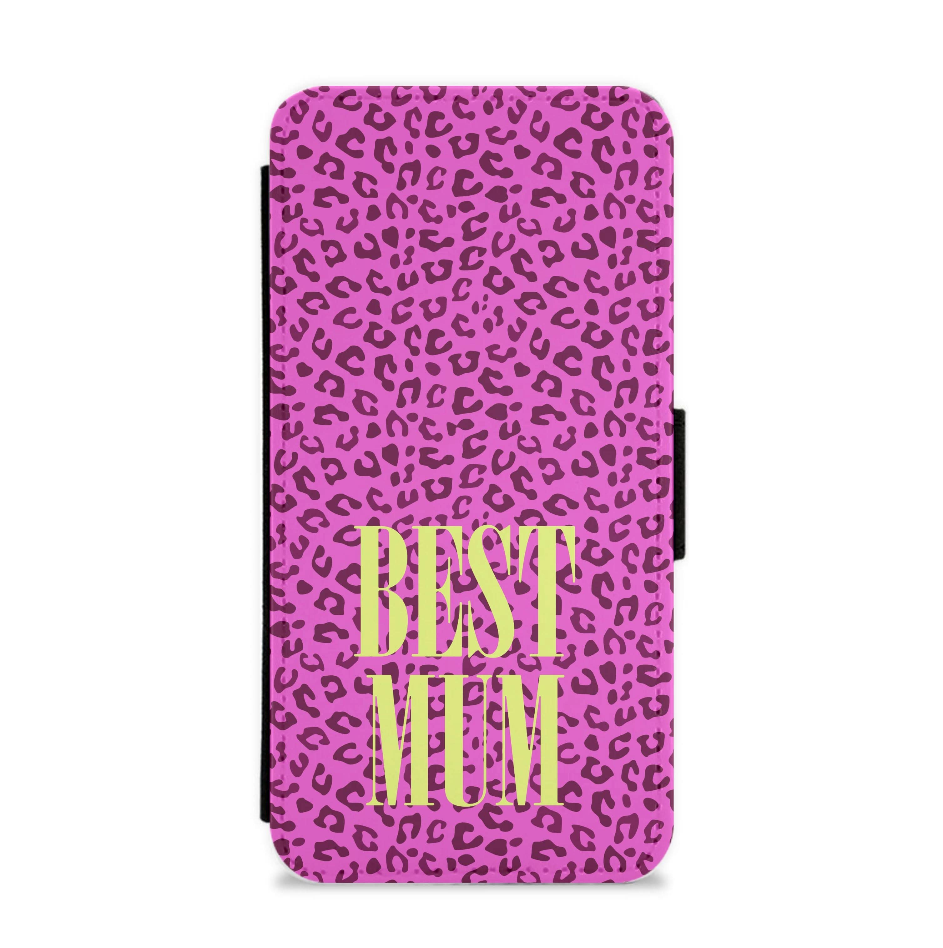 Best Mum Leopard Print Flip / Wallet Phone Case