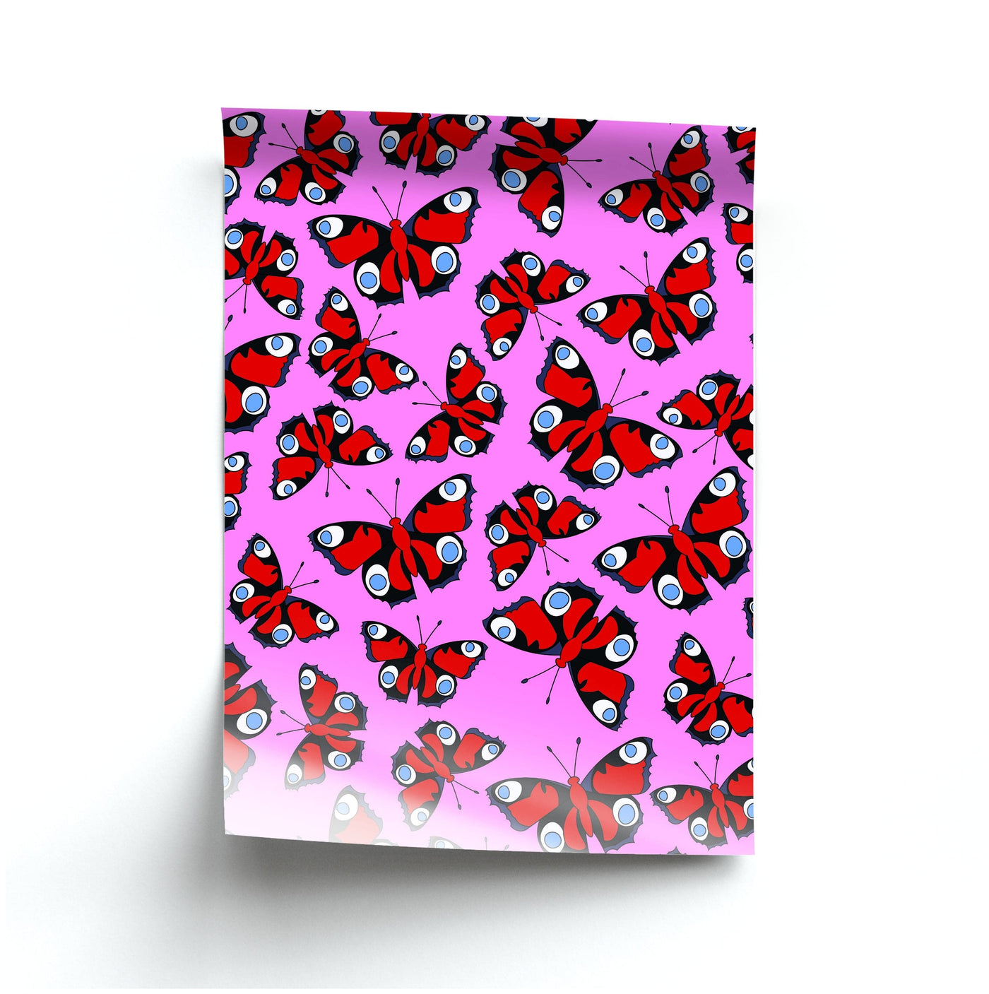 Red Butterfly - Butterfly Patterns Poster