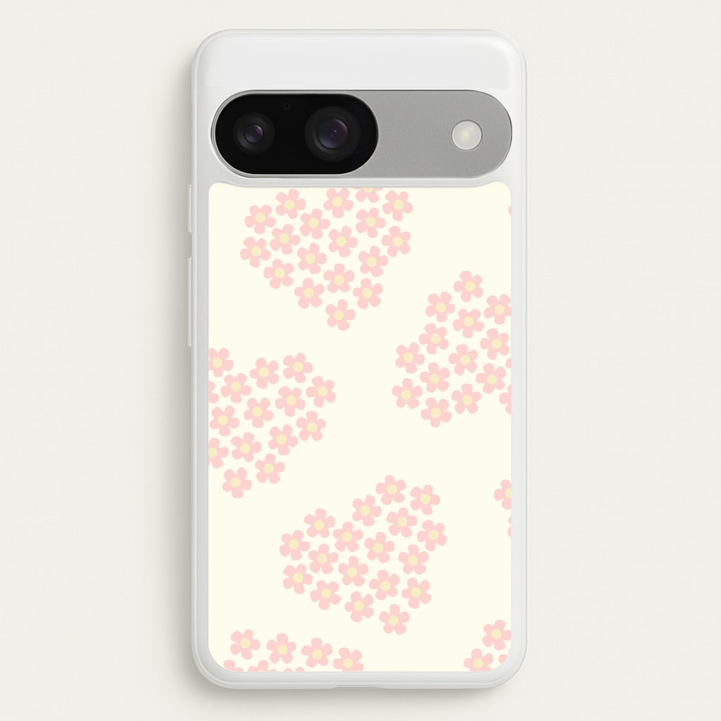 Flower Hearts Pattern Google Pixel 9 / 9 Pro Case