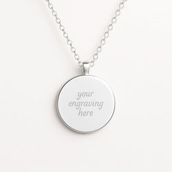 Leo Vibes Gradient Zodiac Engraved Necklace