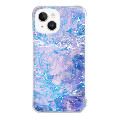 Sea Blue Swirly Marble Phone Case