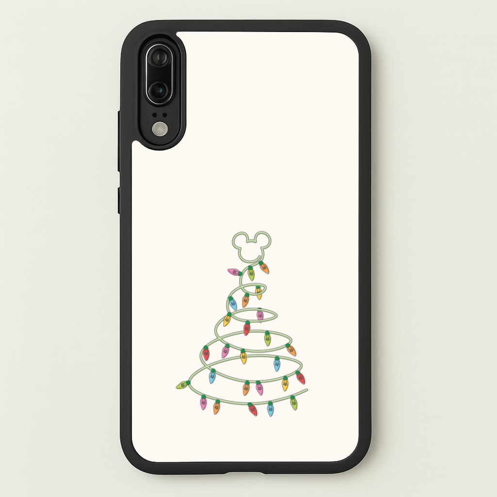 Cartoon Mouse Christmas Tree Lights Huawei P20 Case