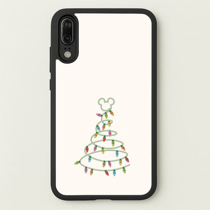 Cartoon Mouse Christmas Tree Lights Huawei P20 Case
