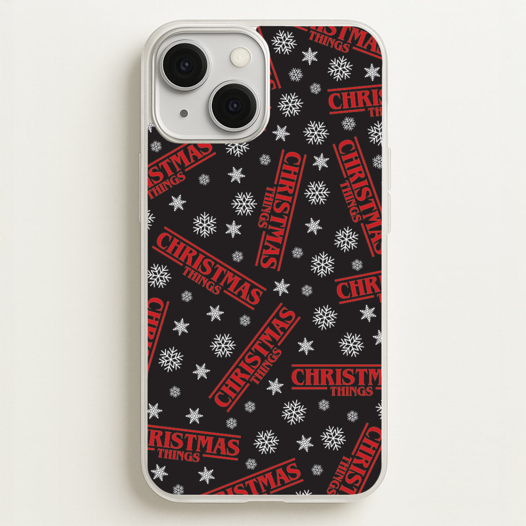 Christmas Things Snowflake Pattern iPhone 13 Case