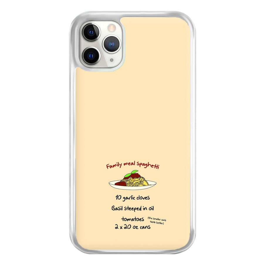 Family Meal Spaghetti Phone Case