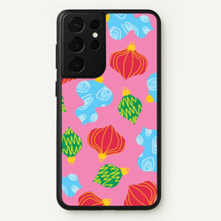 Abstract Christmas Baubles Pattern Galaxy S21 Ultra Case