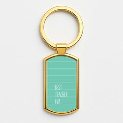 Best Teacher Eva Gold Keyring