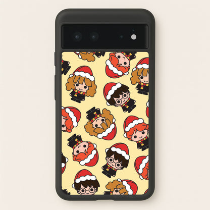 Wizards With Christmas Hats Pattern Google Pixel 6 Case