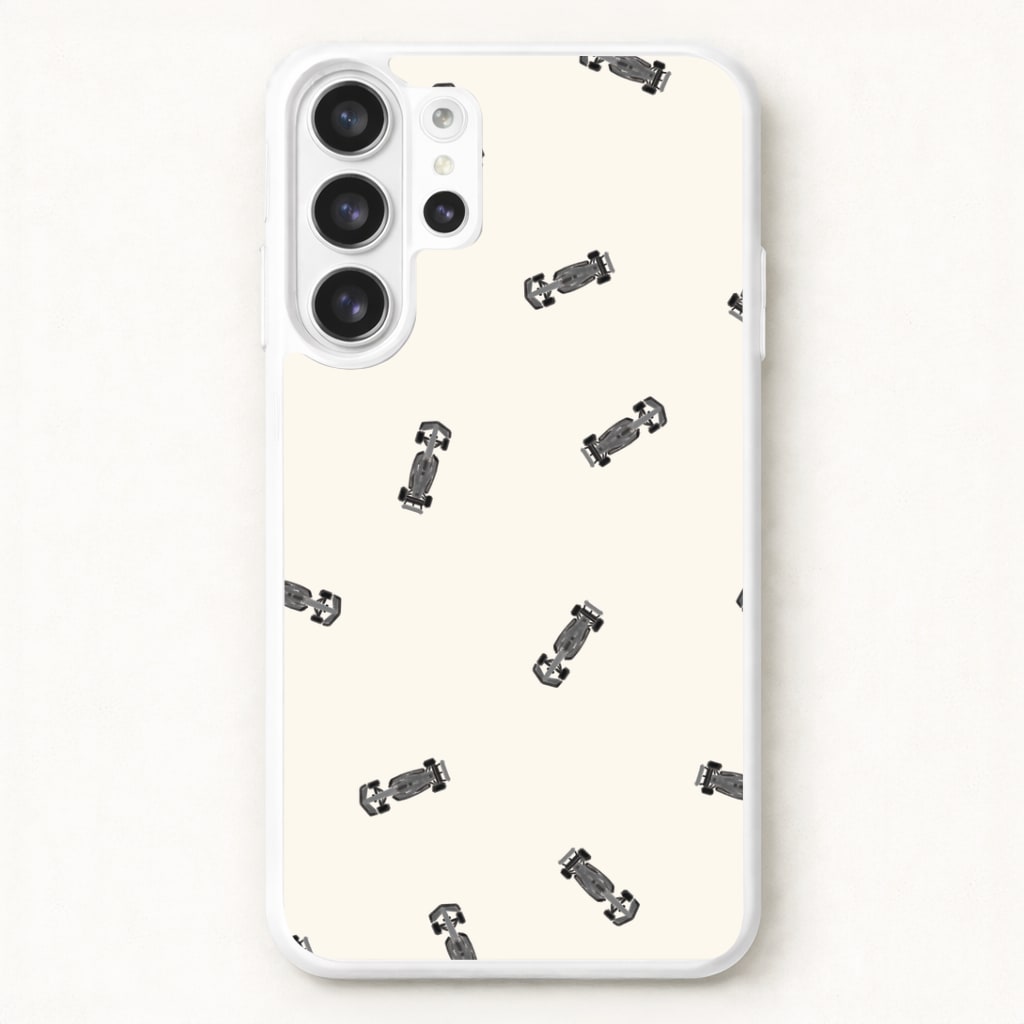 Race Cars Pattern Off White Galaxy S26 Ultra Case