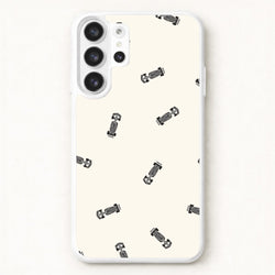 Race Cars Pattern Off White Galaxy S26 Ultra Case