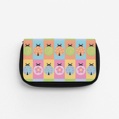 Cartoon Ladybugs Colourful Pattern Pencil Case