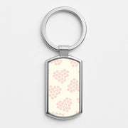 Flower Hearts Pattern Luxury Keyring 1