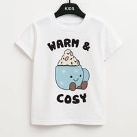 Hot Cocoa Plush Quote Kids T-Shirt