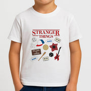 Stranger Things Cartoon Icons Kids T-Shirt 4