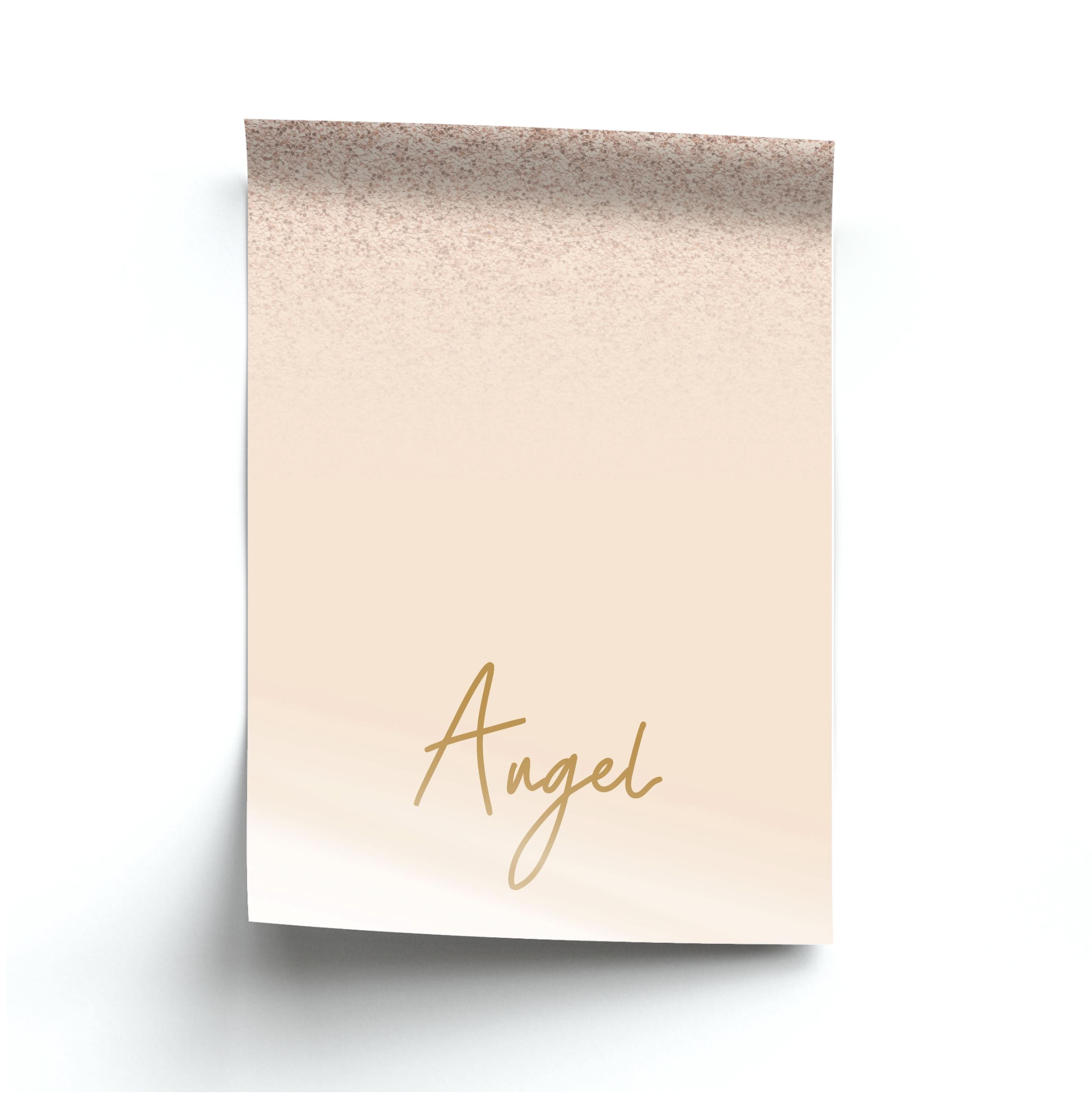 Peach Glitter Personalised Name Poster