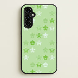 Green Slowflakes Christmas Pattern Galaxy A54 Case