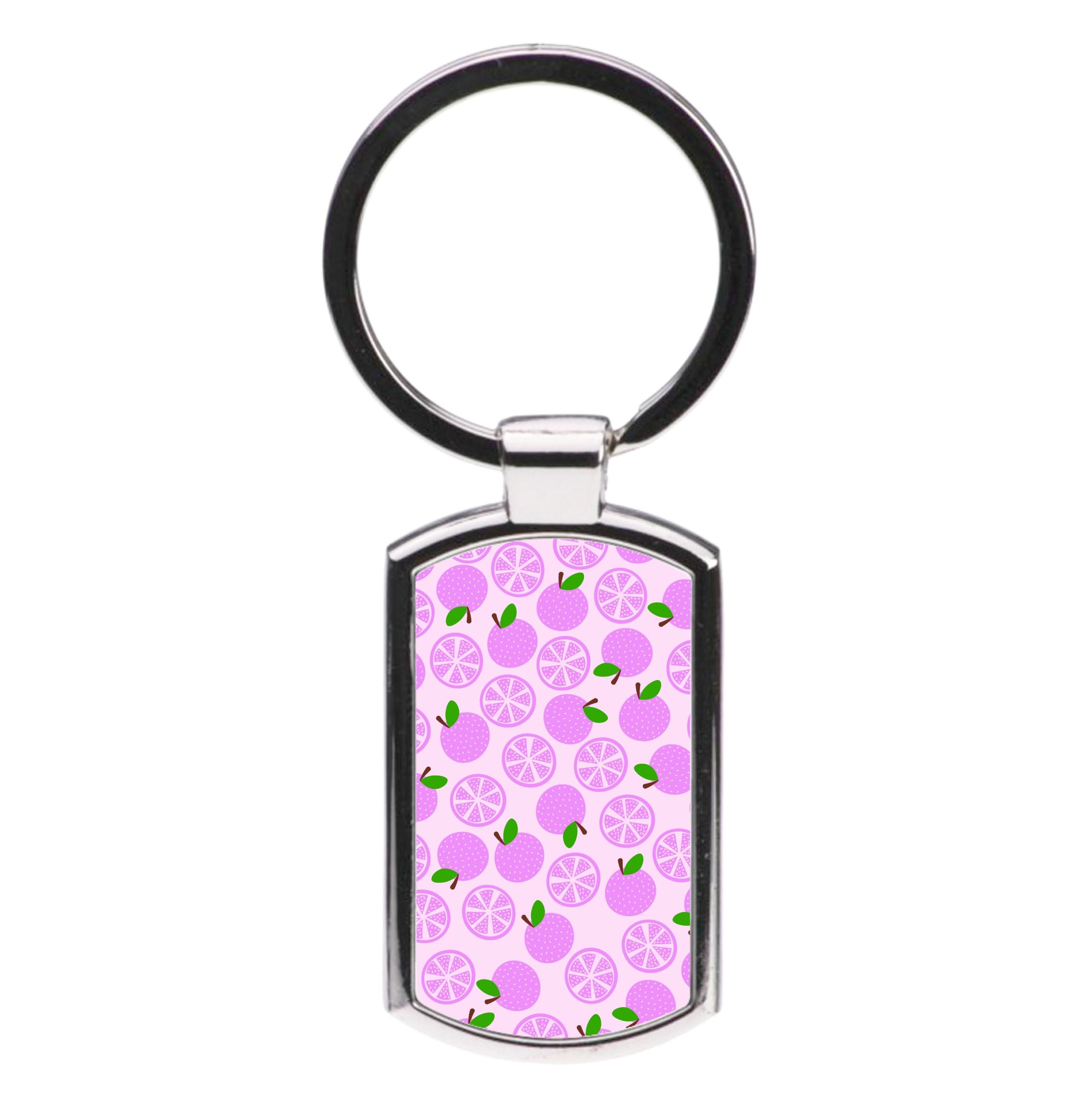 Textured Grapefruit Pattern Luxury Keyring