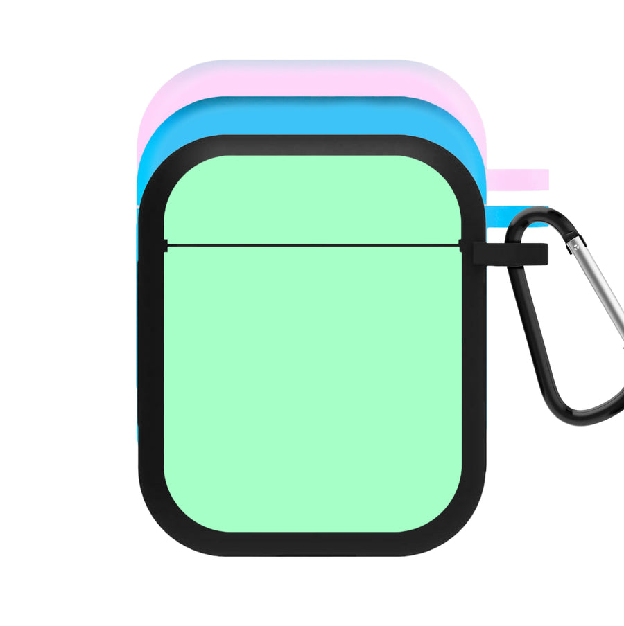 Back To Casics - Pretty Pastels - Plain Green AirPods Case