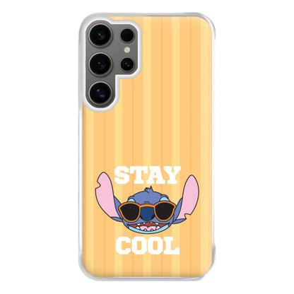 Stay Cool Blue Alien Galaxy S24 Ultra Case