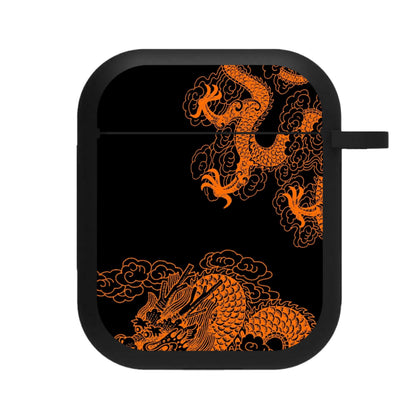 Orange Dragon AirPods Case