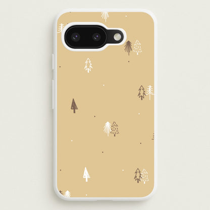 Minimal Christmas Trees Pattern Google Pixel 9a Case