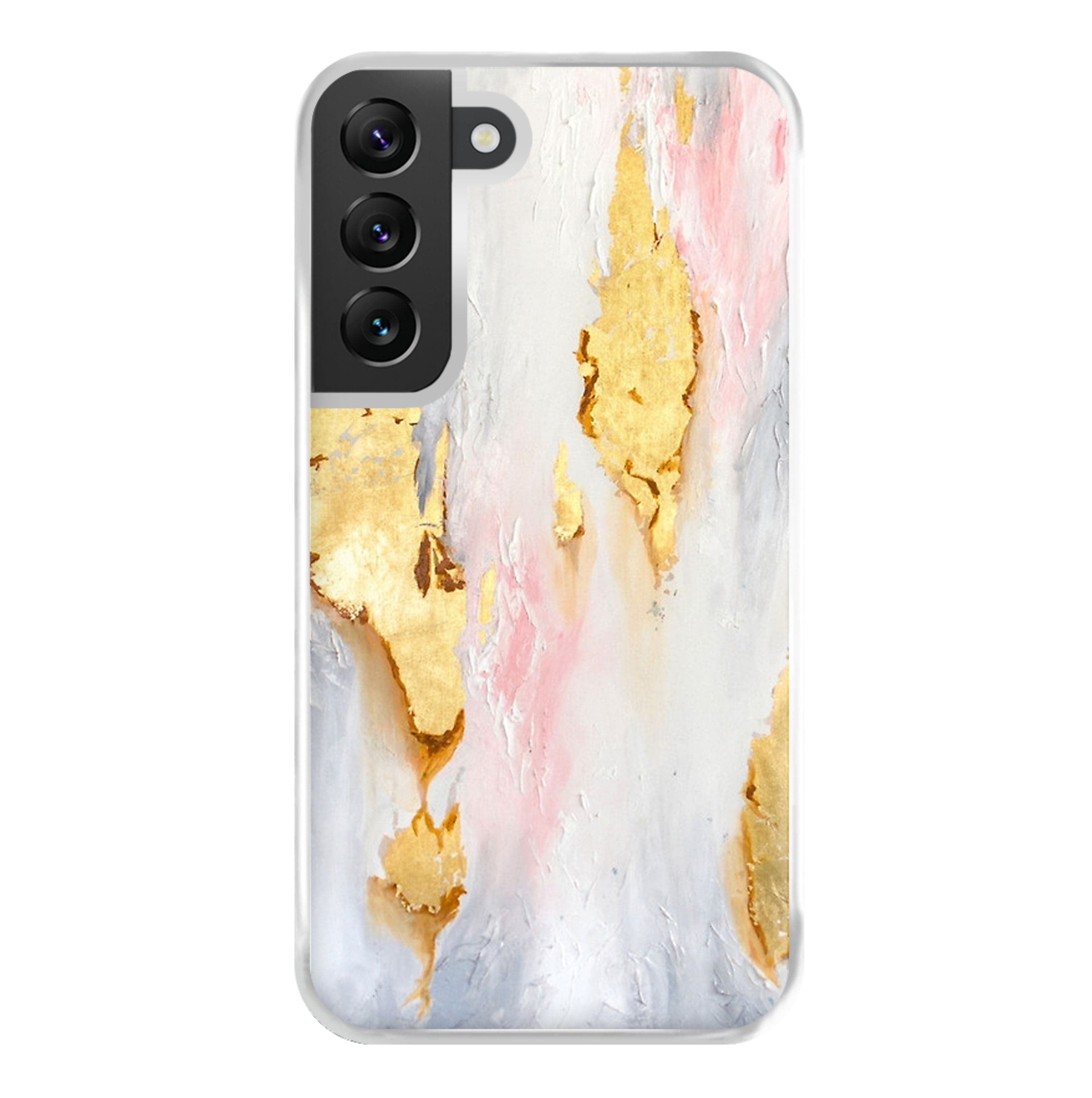 Gold Flaked Marble Pattern Phone Case