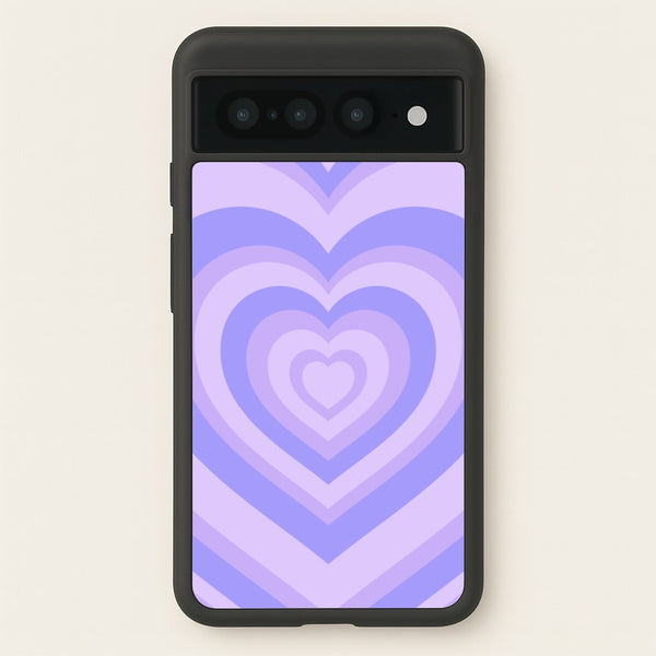 Purple - Colourful Hearts  - Colourful Hearts Phone Case for Google Pixel 7 Pro