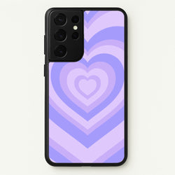 Purple - Colourful Hearts  - Colourful Hearts Phone Case for Galaxy S21 Ultra