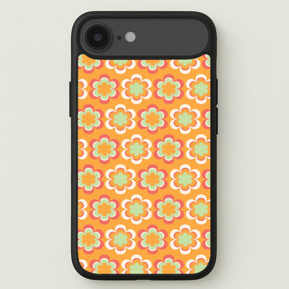 Orange Retro Flowers Pattern Phone Case for iPhone 17 Air