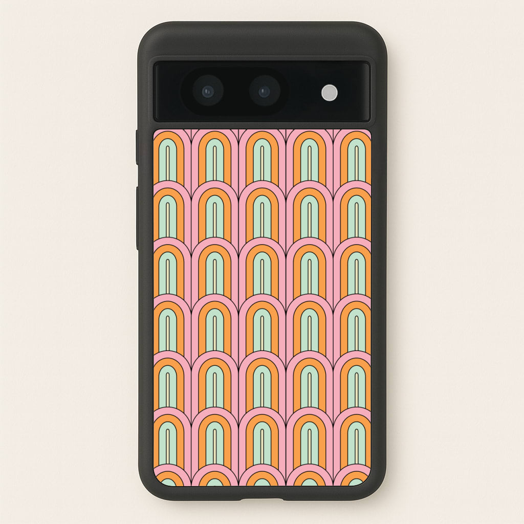Pastel Retro Arches Pattern  - Abstract Patterns Phone Case for Google Pixel 8a