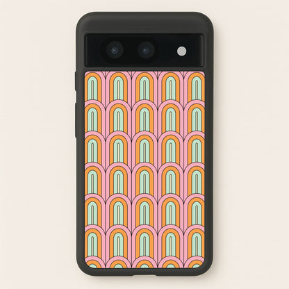 Pastel Retro Arches Pattern  - Abstract Patterns Phone Case for Google Pixel 8a