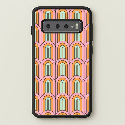 Pastel Retro Arches Pattern  - Abstract Patterns Phone Case for Galaxy S10