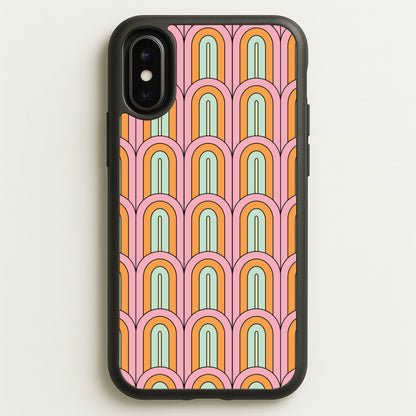 Pastel Retro Arches Pattern  - Abstract Patterns Phone Case for iPhone X / XS