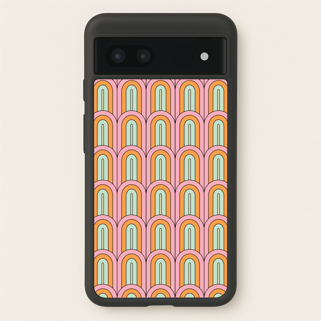 Pastel Retro Arches Pattern  - Abstract Patterns Phone Case for Google Pixel 7a