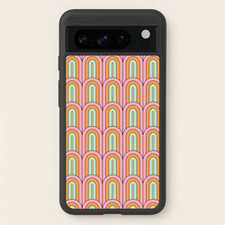 Pastel Retro Arches Pattern  - Abstract Patterns Phone Case for Google Pixel 8 Pro