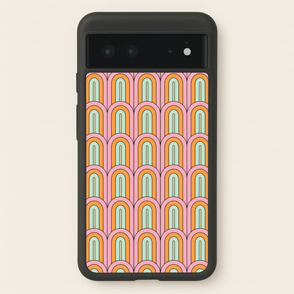Pastel Retro Arches Pattern  - Abstract Patterns Phone Case for Google Pixel 6