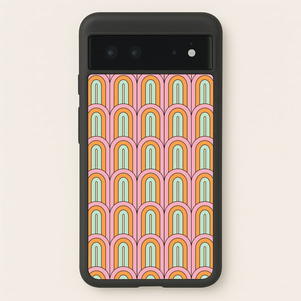 Pastel Retro Arches Pattern  - Abstract Patterns Phone Case for Google Pixel 6
