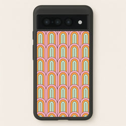 Pastel Retro Arches Pattern  - Abstract Patterns Phone Case for Google Pixel 7 Pro