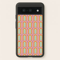 Pastel Retro Arches Pattern  - Abstract Patterns Phone Case for Google Pixel 8