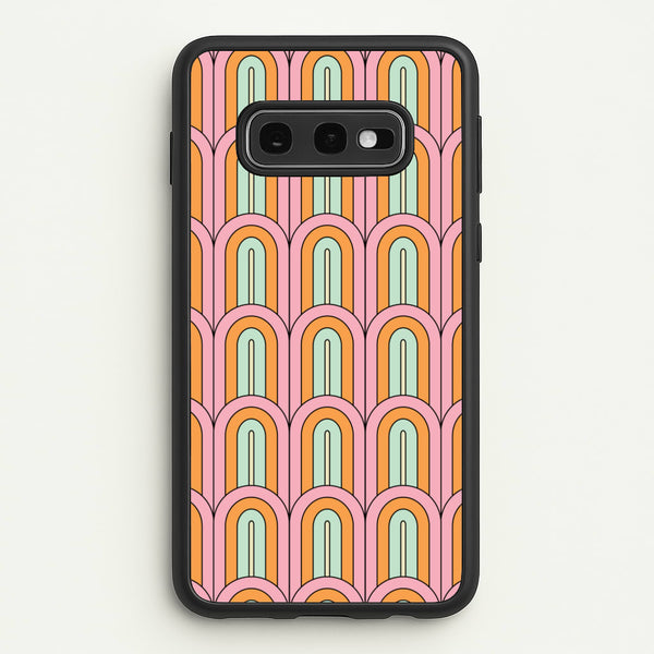 Pastel Retro Arches Pattern  - Abstract Patterns Phone Case for Galaxy S10e
