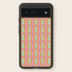 Pastel Retro Arches Pattern  - Abstract Patterns Phone Case for Google Pixel 6a