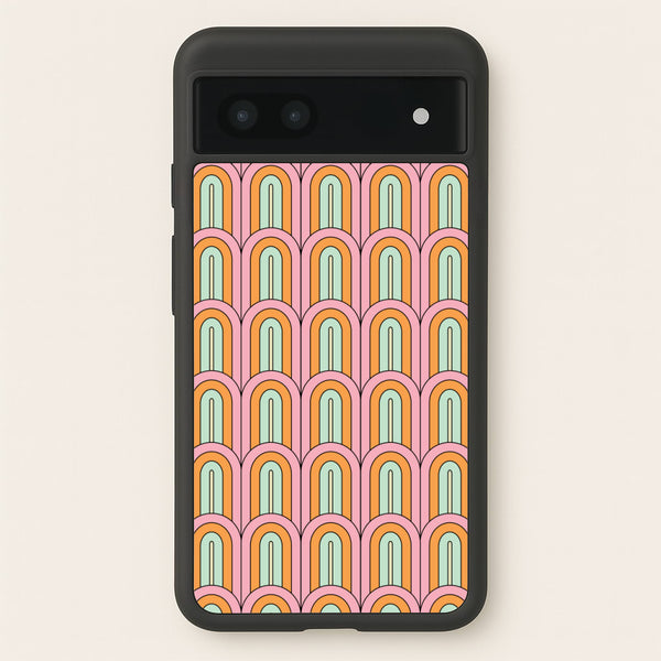 Pastel Retro Arches Pattern  - Abstract Patterns Phone Case for Google Pixel 6a