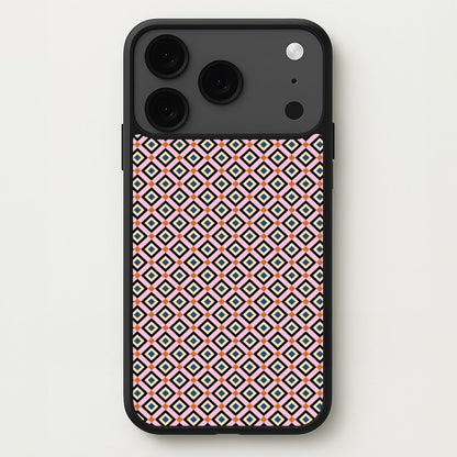 Retro Diamonds Pattern Phone Case for iPhone 17 Pro Max