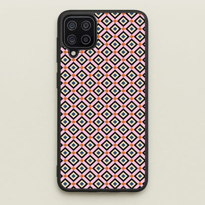 Retro Diamonds Pattern  - Abstract Patterns Phone Case for Galaxy A12