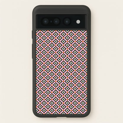 Retro Diamonds Pattern  - Abstract Patterns Phone Case for Google Pixel 7 Pro