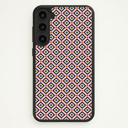 Retro Diamonds Pattern  - Abstract Patterns Phone Case for Galaxy S23