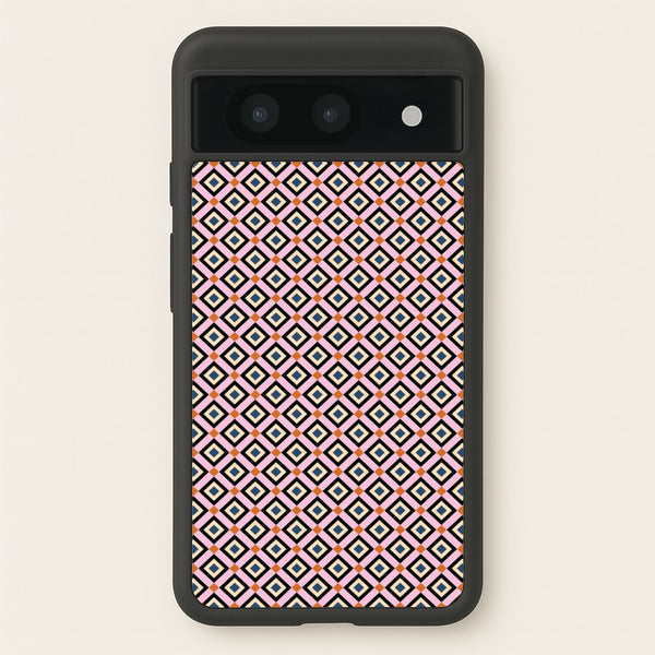 Retro Diamonds Pattern  - Abstract Patterns Phone Case for Google Pixel 8a